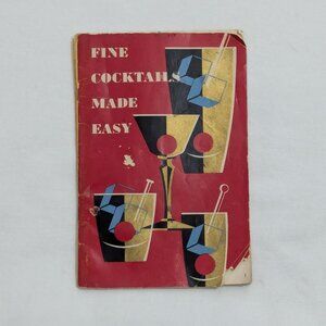 Vintage 1940s Fine Cocktails Made Easy Booklet by National Distillers Products